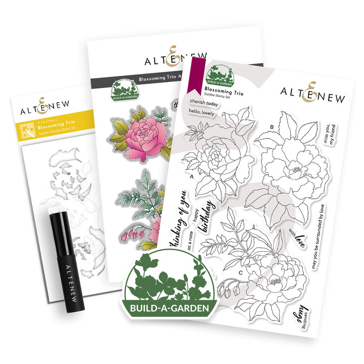 Build-A-Garden: Blossoming Trio & Add-on Die Bundle - Altenew