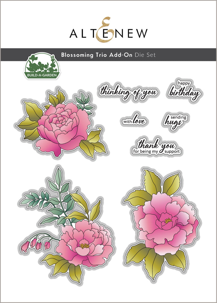 Build-A-Garden: Blossoming Trio Add-On Die Set - Altenew