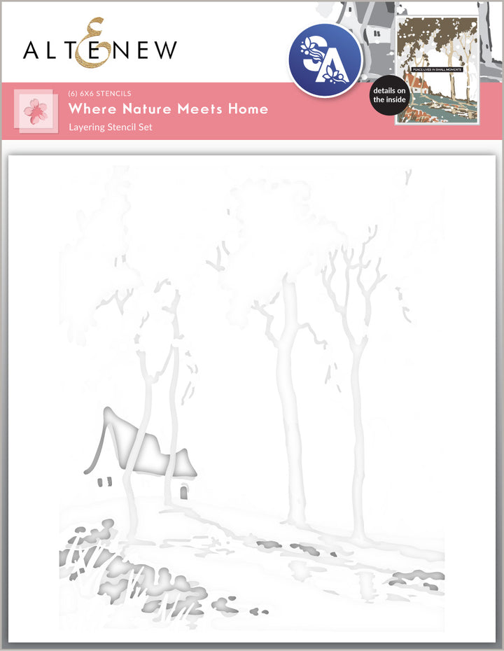 Stencil Art: Where Nature Meets Home Layering Stencil Set (6 in 1) - Altenew