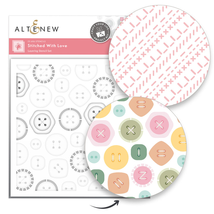 Craft Your Life Project Kit: Stitched With Love & Add-On Die Bundle - Altenew