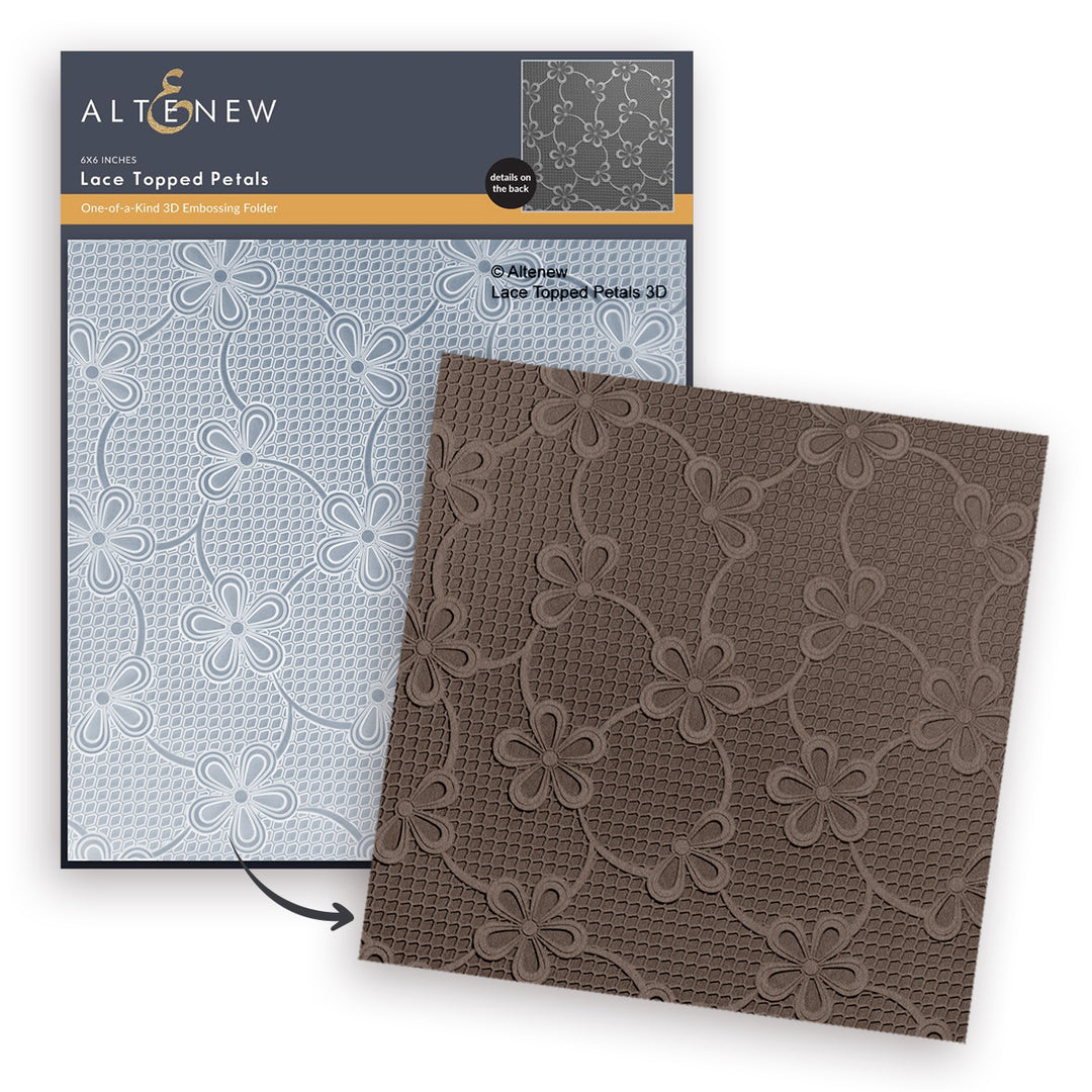Lace Topped Petals 3D Embossing Folder - Altenew