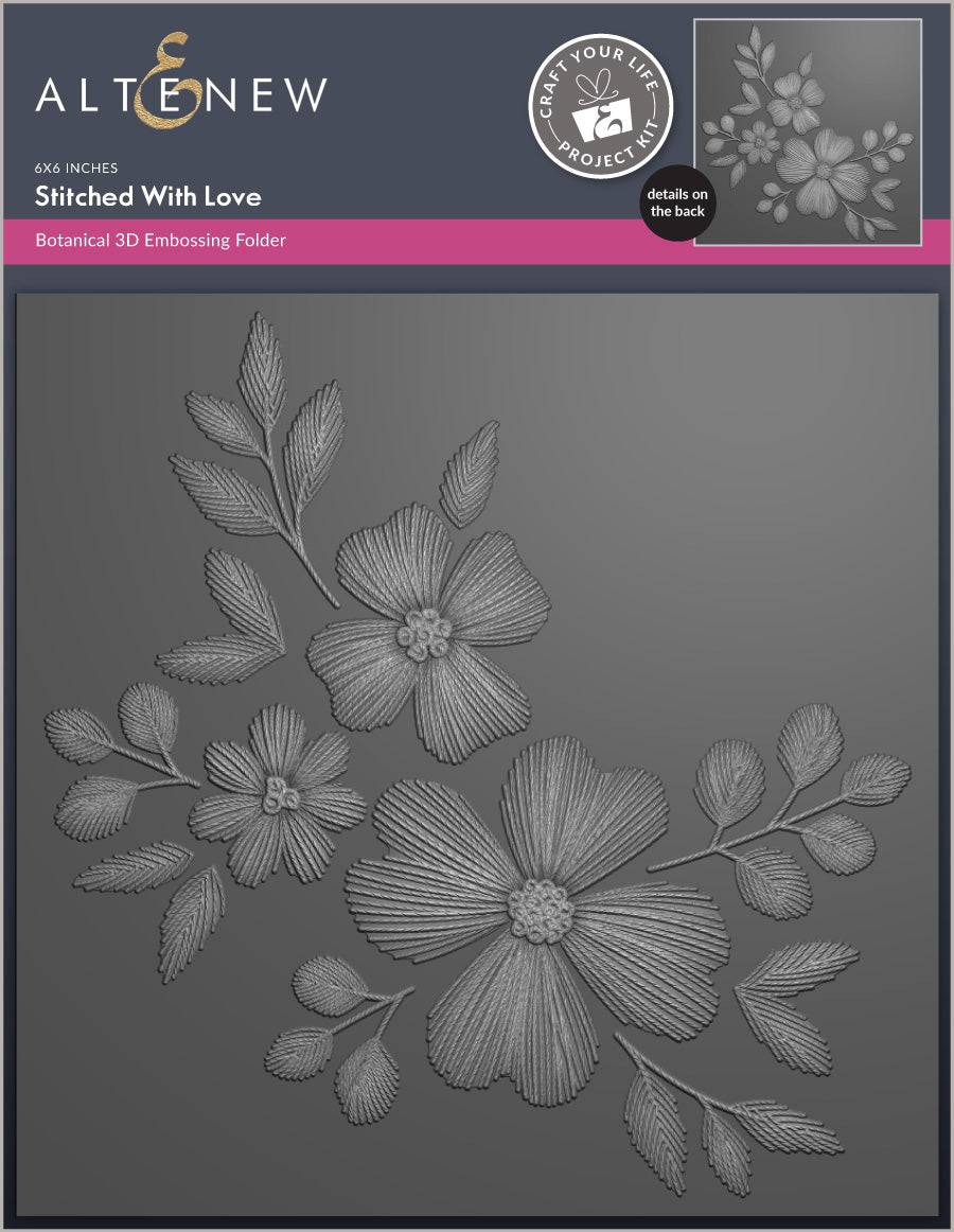 Craft Your Life Project Kit: Stitched With Love & Add-On Die Bundle - Altenew
