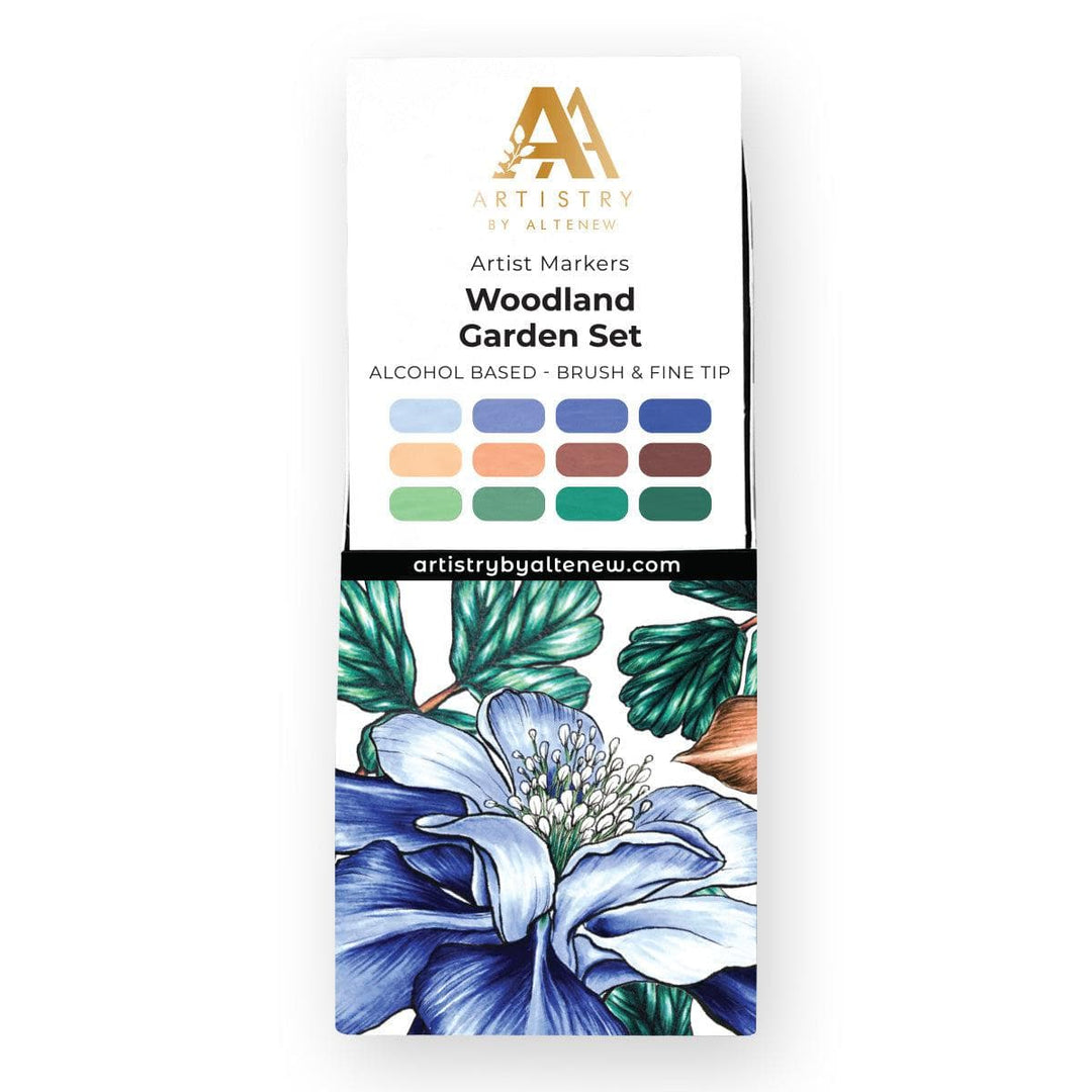 Woodland Garden Artist Alcohol Markers Set & Alcohol Ink Bundle