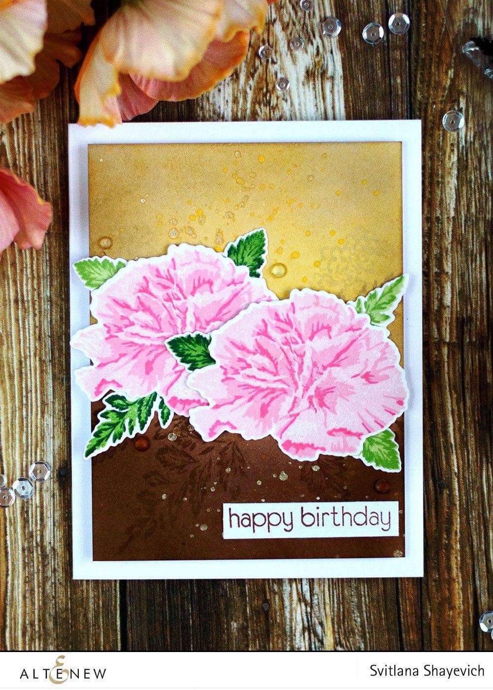 Altenew Build-A-Flower Set Build-A-Flower: Carnation Layering Stamp & Die Set