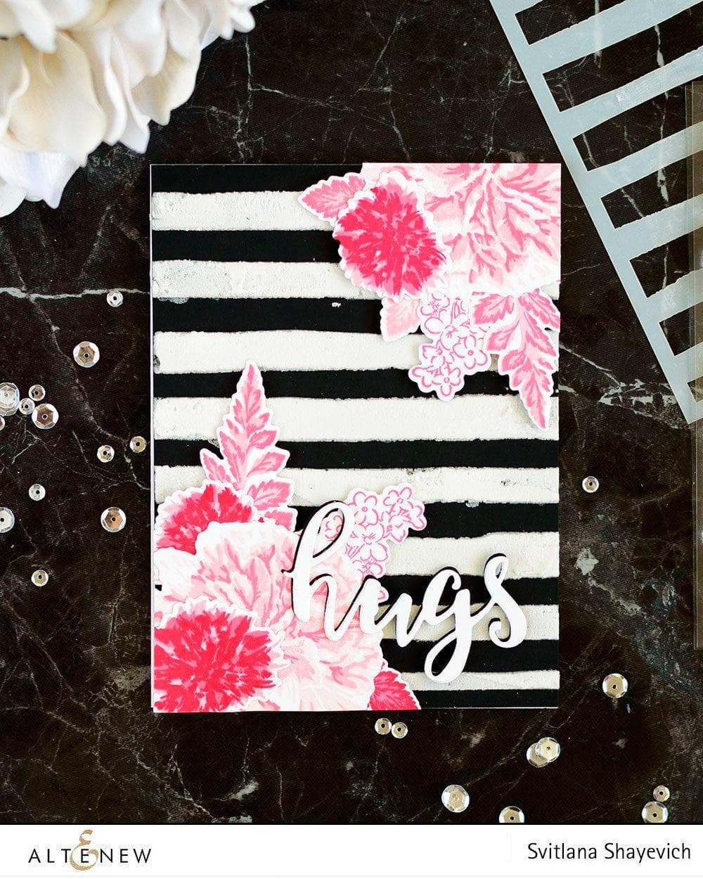 Altenew Build-A-Flower Set Build-A-Flower: Carnation Layering Stamp & Die Set