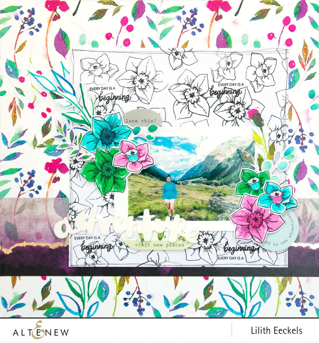 Altenew Build-A-Flower Set Build-A-Flower: Daffodil Layering Stamp & Die Set