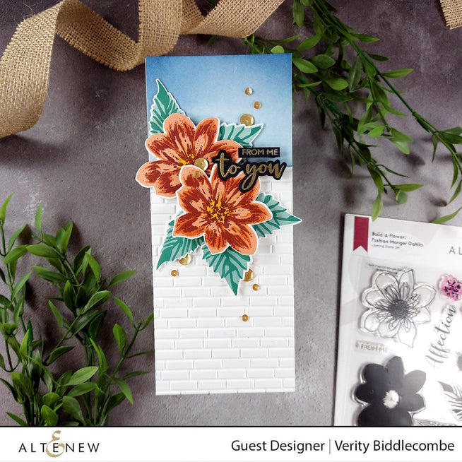 Altenew Build-A-Flower Set Build-A-Flower: Fashion Monger Dahlia Layering Stamp & Die Set