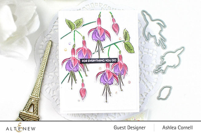 Altenew Build-A-Flower Set Build-A-Flower: Fuchsia Layering Stamp & Die Set