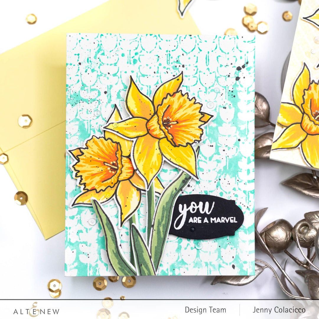 Altenew Build-A-Flower Set Build-A-Flower: Narcissus Layering Stamp & Die Set