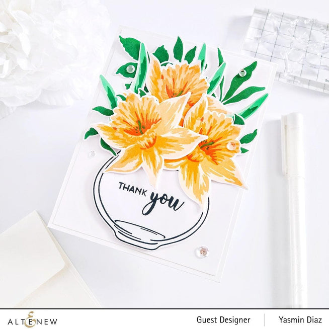 Altenew Build-A-Flower Set Build-A-Flower: Narcissus Layering Stamp & Die Set