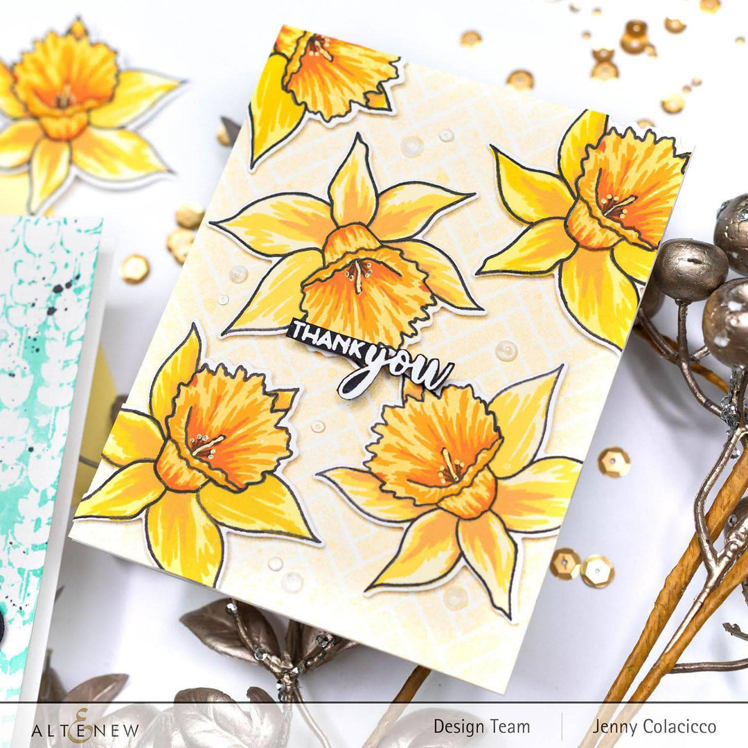 Altenew Build-A-Flower Set Build-A-Flower: Narcissus Layering Stamp & Die Set