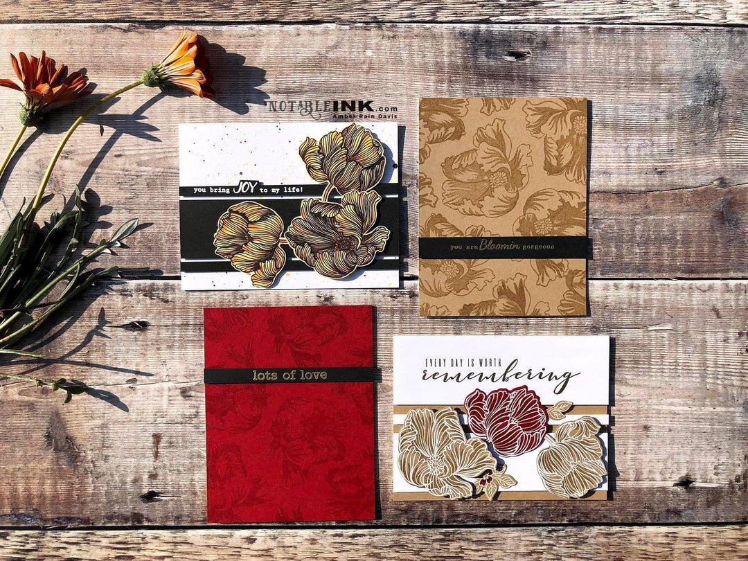Altenew Build-A-Flower Set Build-A-Flower: Poppy Layering Stamp & Die Set