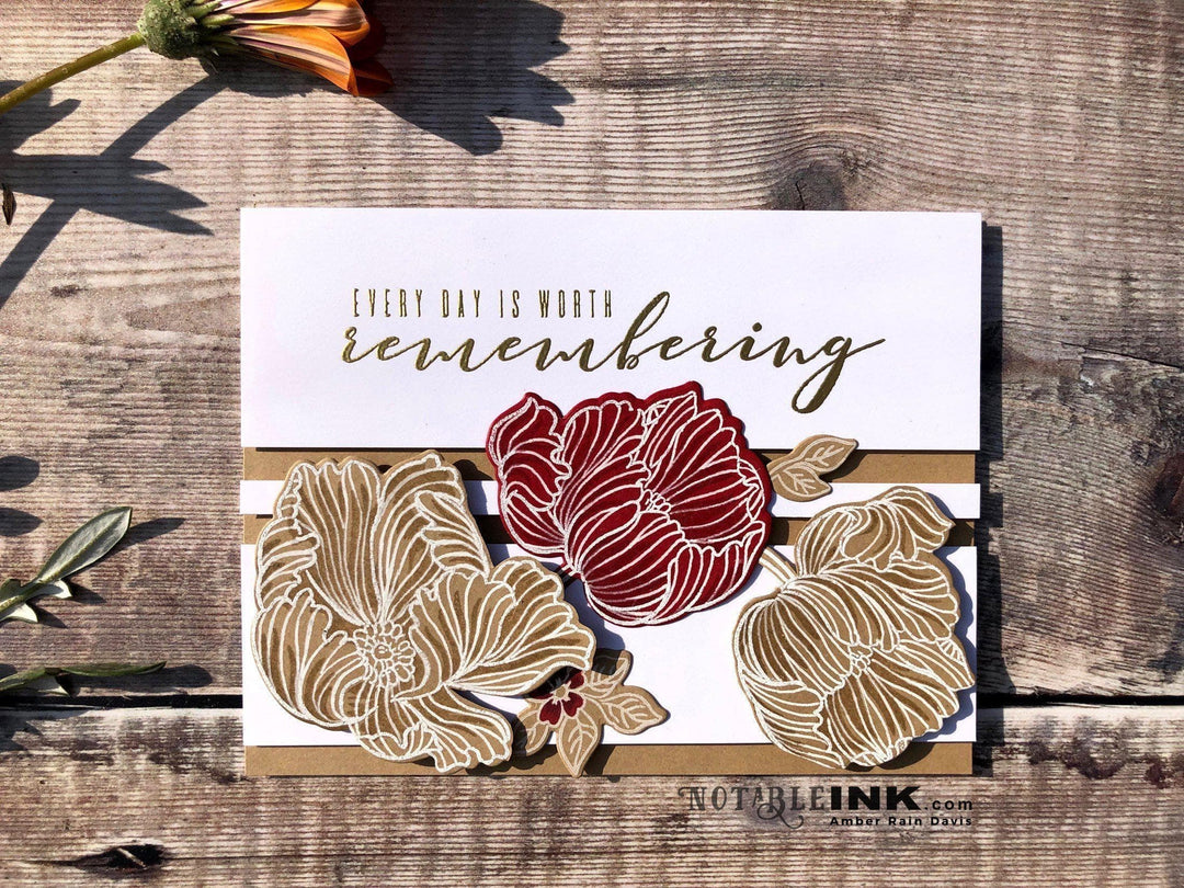 Altenew Build-A-Flower Set Build-A-Flower: Poppy Layering Stamp & Die Set