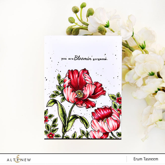 Altenew Build-A-Flower Set Build-A-Flower: Poppy Layering Stamp & Die Set