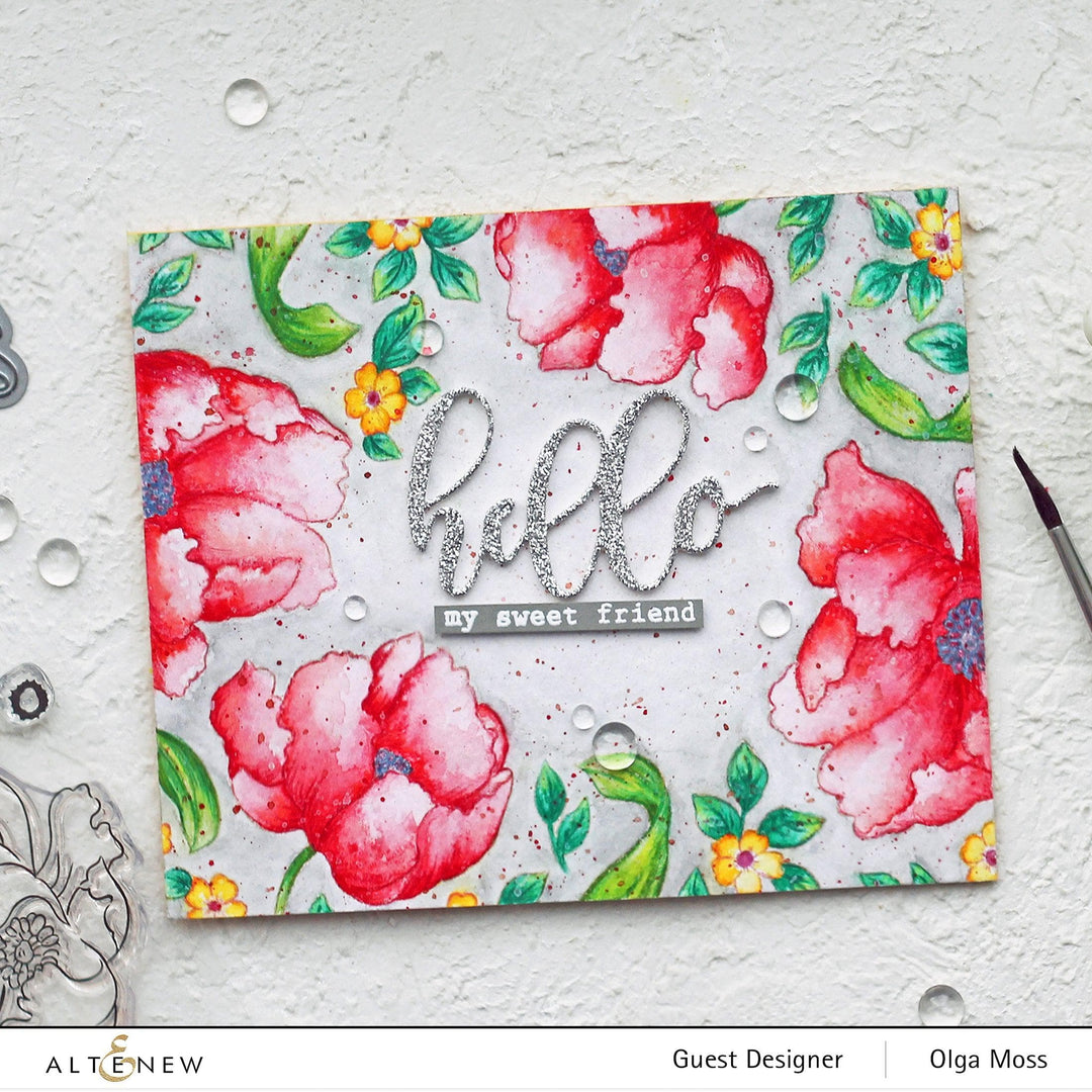 Altenew Build-A-Flower Set Build-A-Flower: Poppy Layering Stamp & Die Set