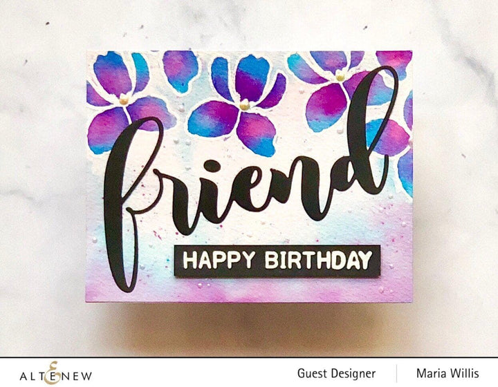 Altenew Build-A-Flower Set Build-A-Flower: Sweet Violet Layering Stamp & Die Set