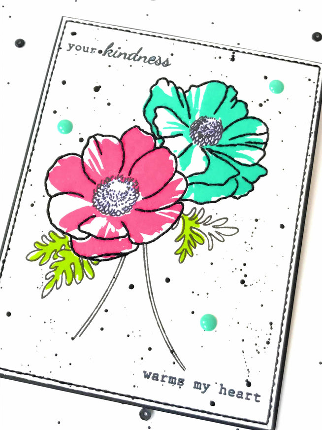 Altenew Build-A-Flower Set Build-A-Flower: Anemone Coronaria Layering Stamp & Die Set & Ink Bundle
