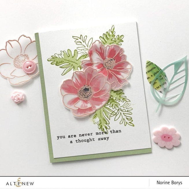 Altenew Build-A-Flower Set Build-A-Flower: Anemone Coronaria Layering Stamp & Die Set & Ink Bundle
