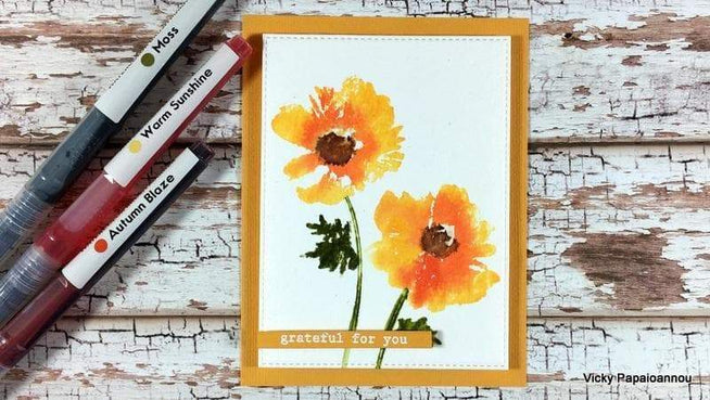Altenew Build-A-Flower Set Build-A-Flower: Anemone Coronaria Layering Stamp & Die Set & Ink Bundle