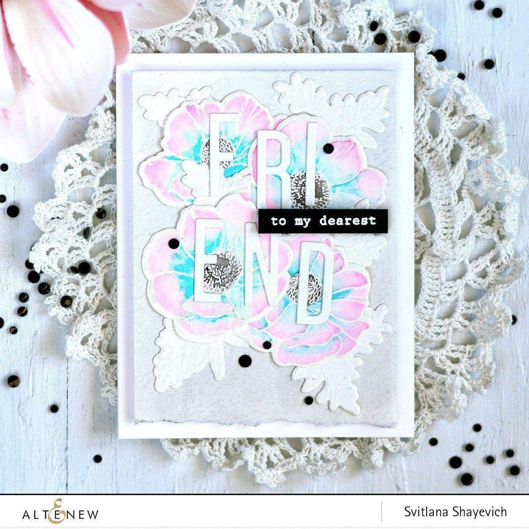 Altenew Build-A-Flower Set Build-A-Flower: Anemone Coronaria Layering Stamp & Die Set & Ink Bundle