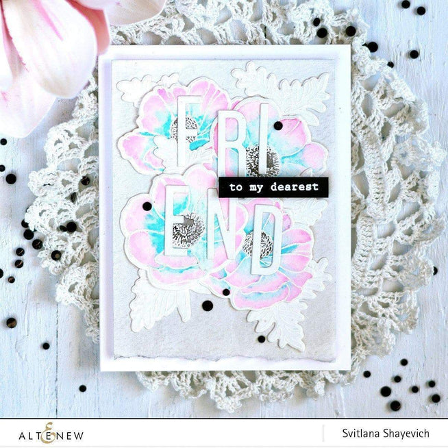 Altenew Build-A-Flower Set Build-A-Flower: Anemone Coronaria Layering Stamp & Die Set & Ink Bundle