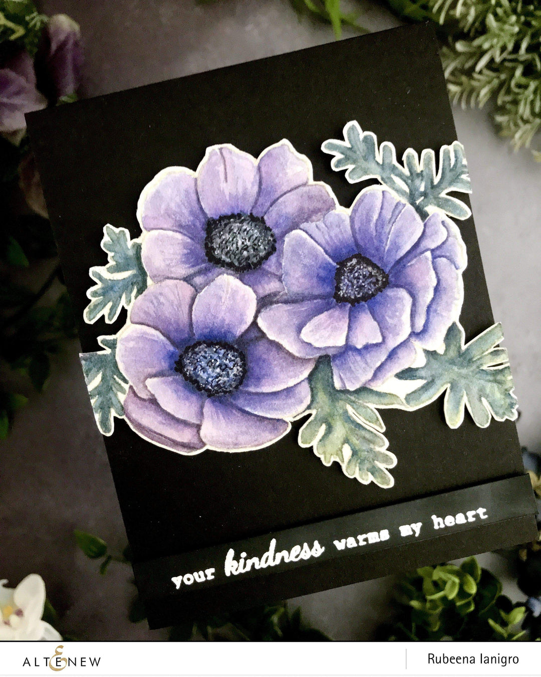 Altenew Build-A-Flower Set Build-A-Flower: Anemone Coronaria Layering Stamp & Die Set & Ink Bundle