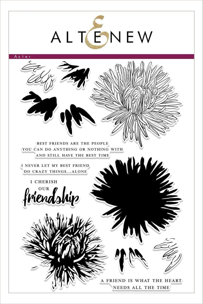 Altenew Build-A-Flower Set Z - Build-A-Flower: Aster Layering Stamp & Die Set