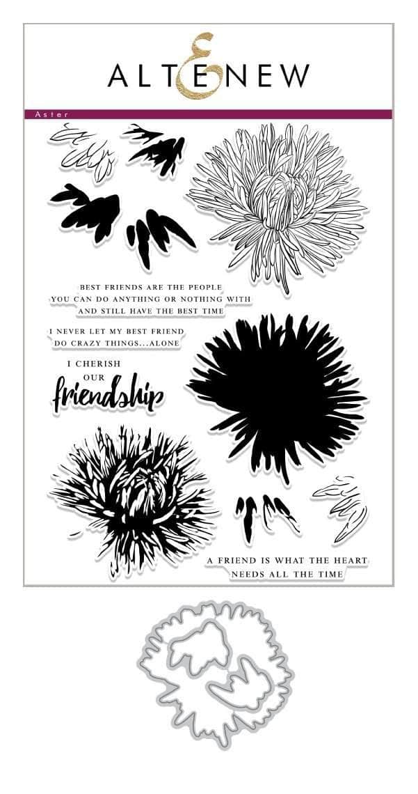 Altenew Build-A-Flower Set Z - Build-A-Flower: Aster Layering Stamp & Die Set
