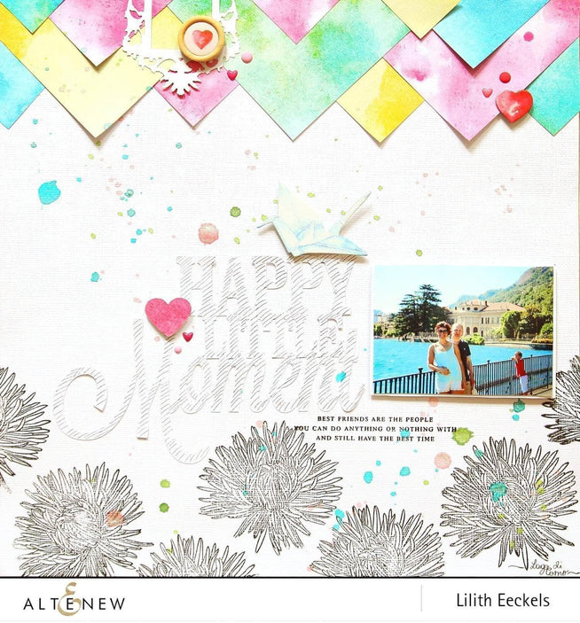 Altenew Build-A-Flower Set Z - Build-A-Flower: Aster Layering Stamp & Die Set