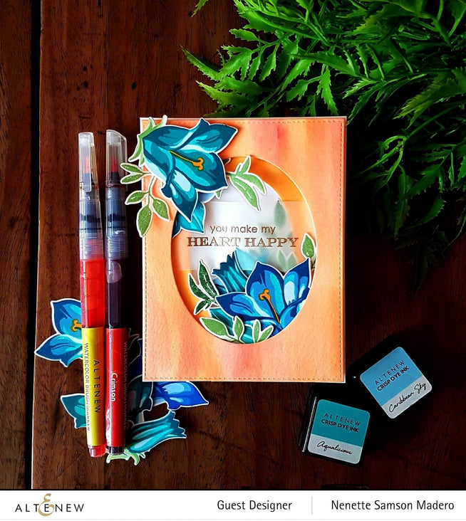 Altenew Build-A-Flower Set Z - Build-A-Flower: Bellflower Layering Stamp & Die Set & Ink Bundle