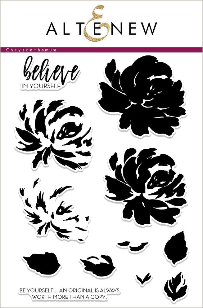 Altenew Build-A-Flower Set Build-A-Flower: Chrysanthemum Layering Stamp & Die Set & Ink Bundle