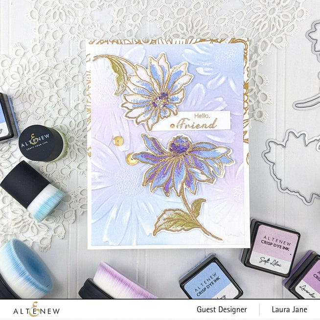 Altenew Build-A-Flower Set Build-A-Flower: Coneflower Layering Stamp & Die Set & Ink Bundle
