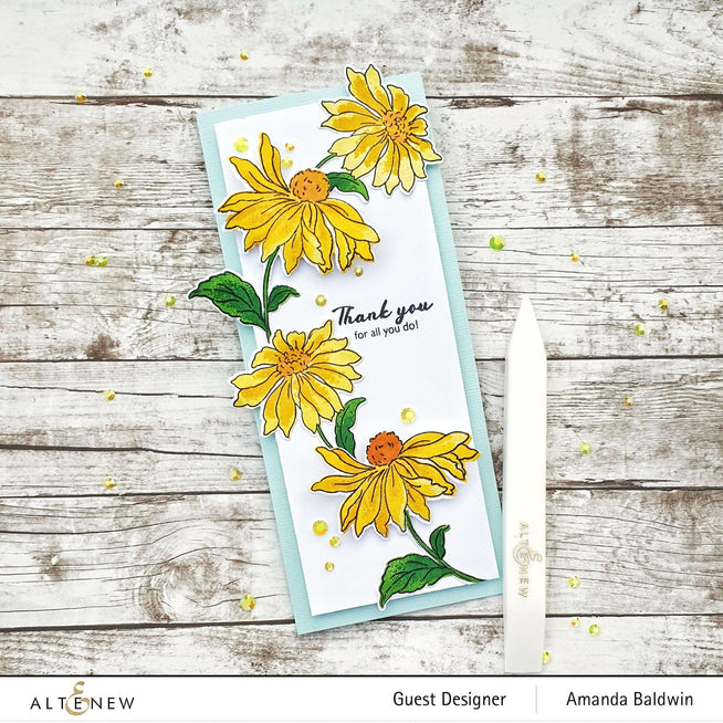 Altenew Build-A-Flower Set Build-A-Flower: Coneflower Layering Stamp & Die Set & Ink Bundle