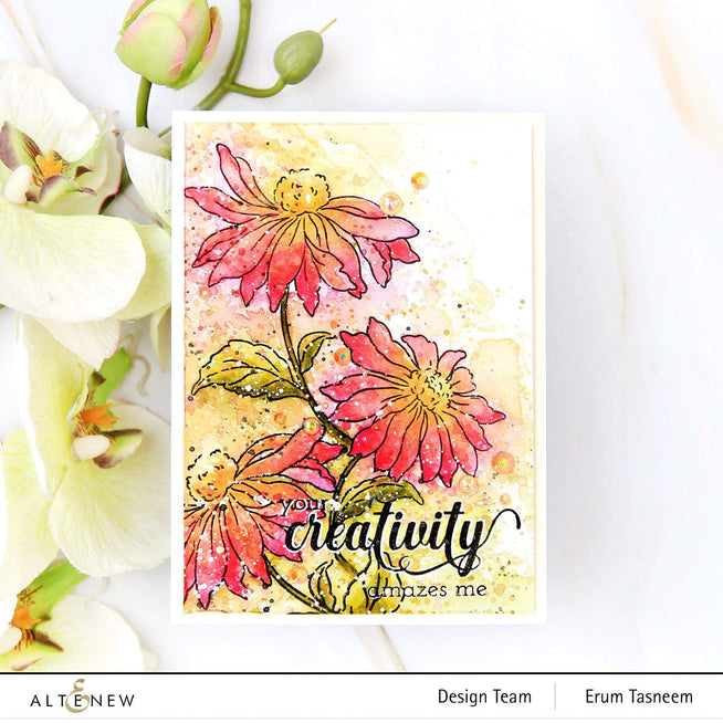 Altenew Build-A-Flower Set Build-A-Flower: Coneflower Layering Stamp & Die Set & Ink Bundle