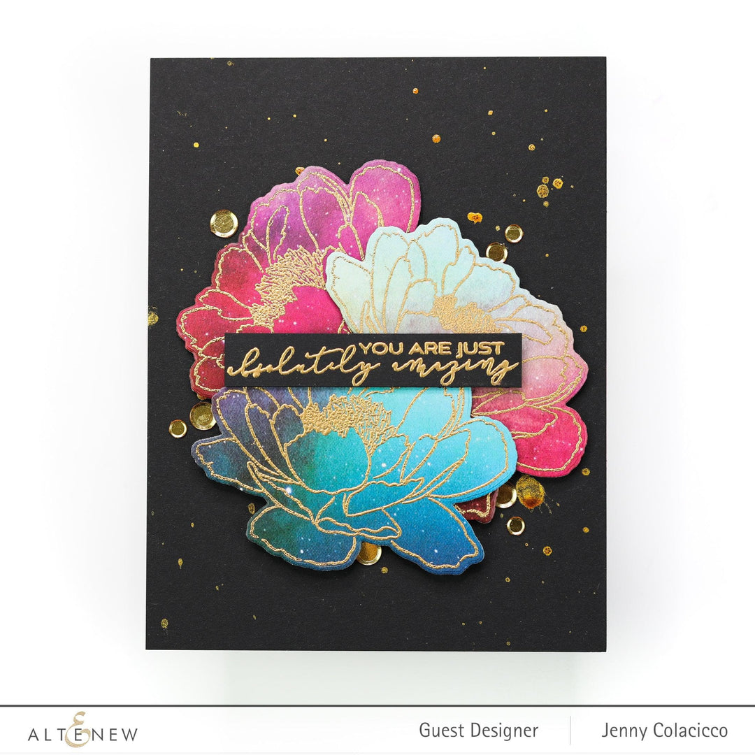 Altenew Build-A-Flower Set Build-A-Flower: Hawaiian Coral Layering Stamp & Die Set & Ink Bundle