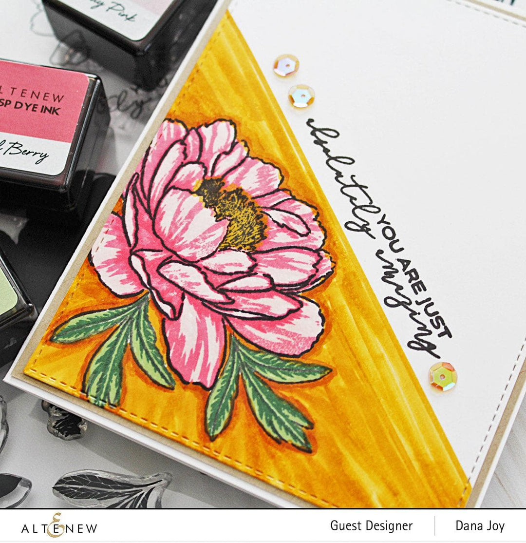 Altenew Build-A-Flower Set Build-A-Flower: Hawaiian Coral Layering Stamp & Die Set & Ink Bundle