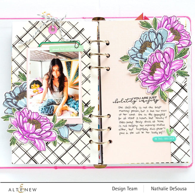 Altenew Build-A-Flower Set Build-A-Flower: Hawaiian Coral Layering Stamp & Die Set & Ink Bundle
