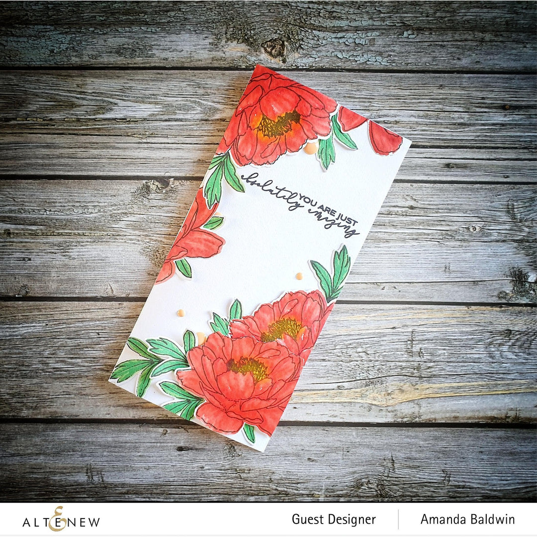 Altenew Build-A-Flower Set Build-A-Flower: Hawaiian Coral Layering Stamp & Die Set & Ink Bundle