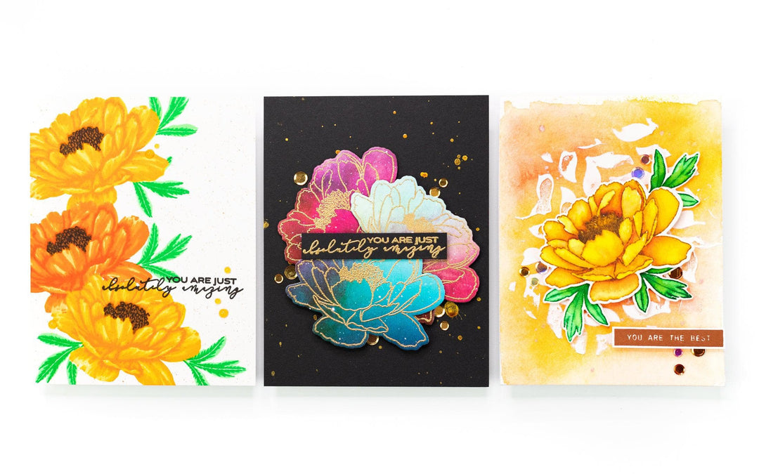 Altenew Build-A-Flower Set Build-A-Flower: Hawaiian Coral Layering Stamp & Die Set & Ink Bundle