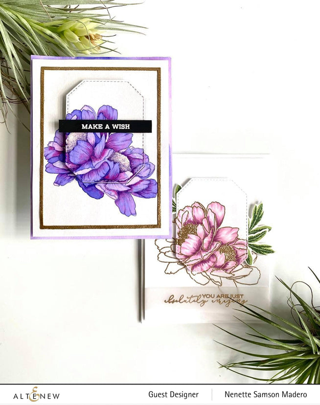 Altenew Build-A-Flower Set Build-A-Flower: Hawaiian Coral Layering Stamp & Die Set & Ink Bundle