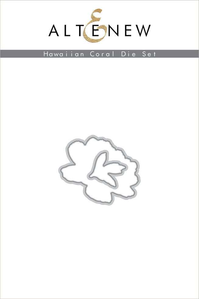 Altenew Build-A-Flower Set Build-A-Flower: Hawaiian Coral Layering Stamp & Die Set & Ink Bundle