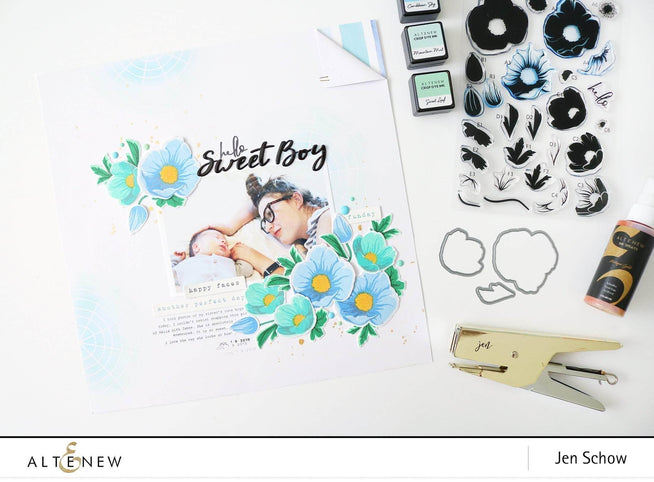 Altenew Build-A-Flower Set Z - Build-A-Flower: Hellebore Layering Stamp & Die Set
