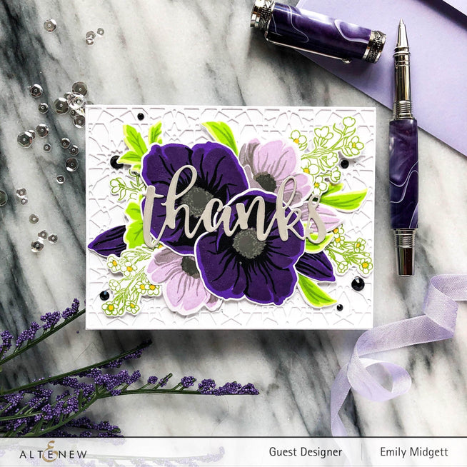 Altenew Build-A-Flower Set Z - Build-A-Flower: Hellebore Layering Stamp & Die Set