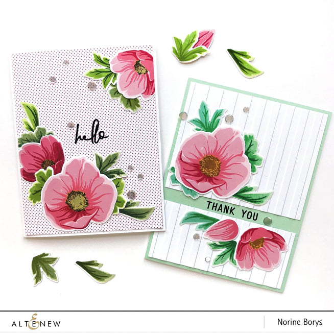 Altenew Build-A-Flower Set Z - Build-A-Flower: Hellebore Layering Stamp & Die Set
