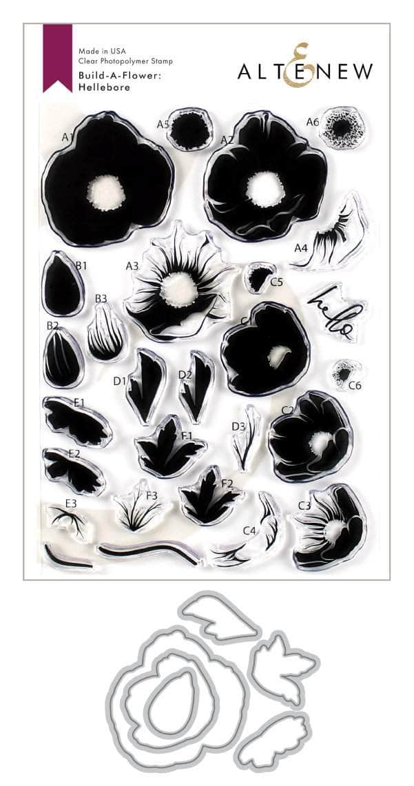 Altenew Build-A-Flower Set Z - Build-A-Flower: Hellebore Layering Stamp & Die Set