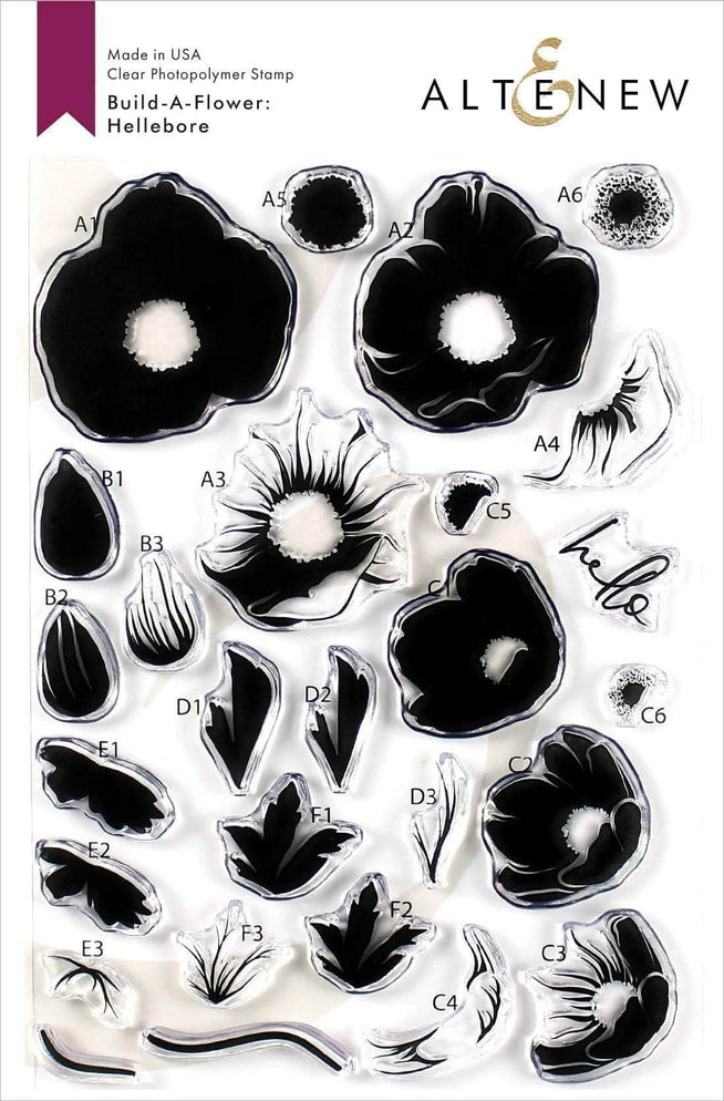 Altenew Build-A-Flower Set Z - Build-A-Flower: Hellebore Layering Stamp & Die Set