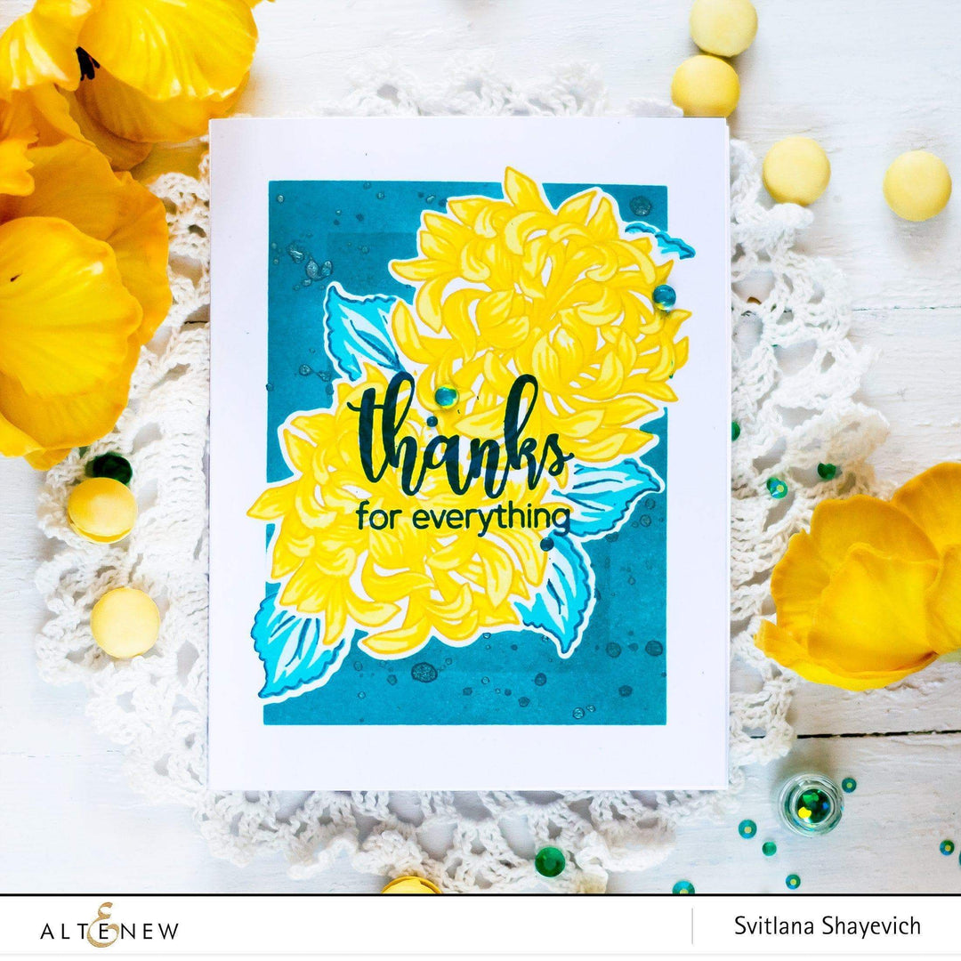 Altenew Build-A-Flower Set Build-A-Flower: Japanese Mum Layering Stamp & Die Set & Ink Bundle