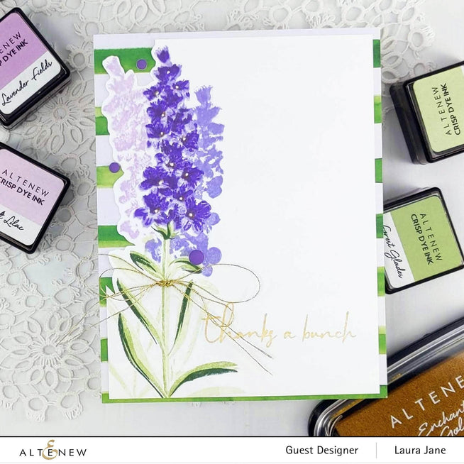 Altenew Build-A-Flower Set Build-A-Flower: Lavender Layering Stamp & Die Set & Ink Bundle
