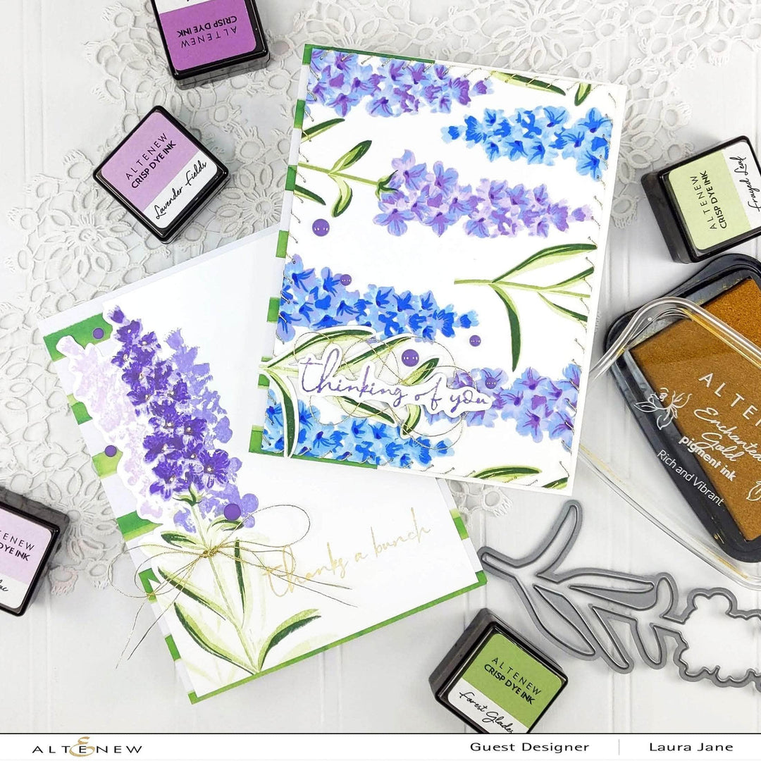 Altenew Build-A-Flower Set Build-A-Flower: Lavender Layering Stamp & Die Set & Ink Bundle