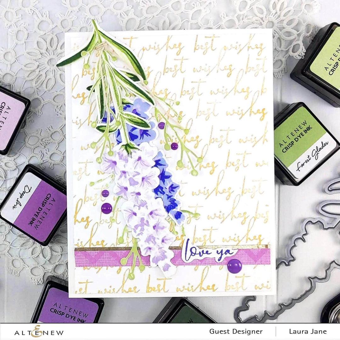 Altenew Build-A-Flower Set Build-A-Flower: Lavender Layering Stamp & Die Set & Ink Bundle
